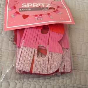 Spritz Valentine’s Banner ‘Be Mine’ 6ft length decor NEW Galentine